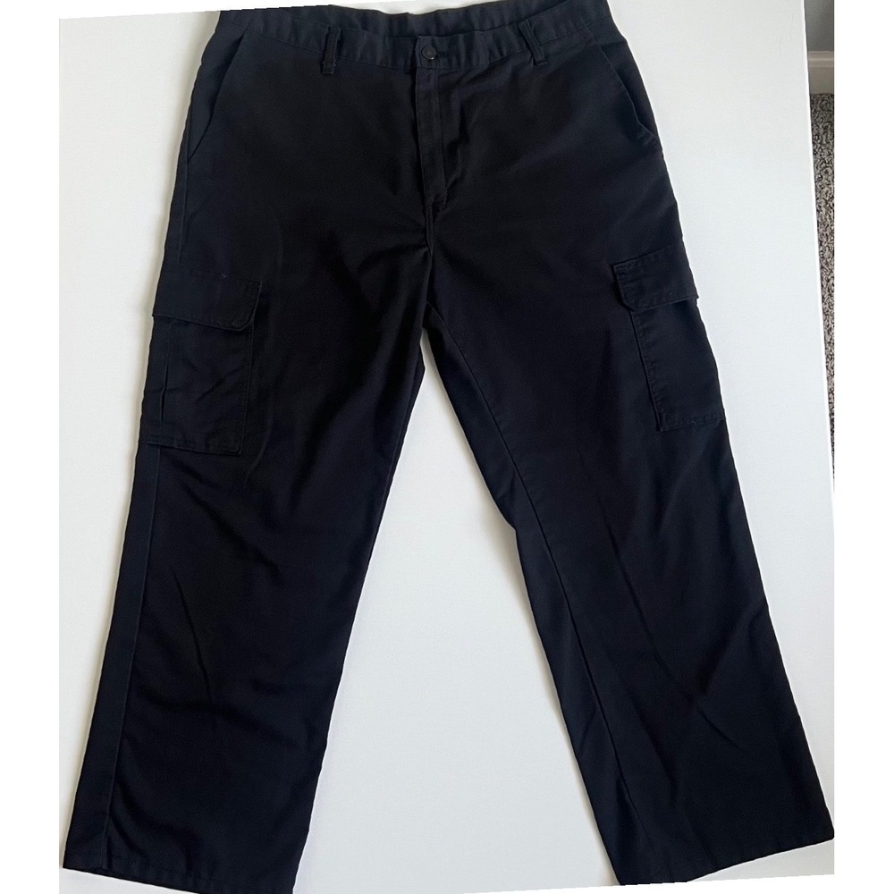 Dickies Mens Loose Fit Cargo Pants Black Utility Work Trousers 38x30 GP3038BK